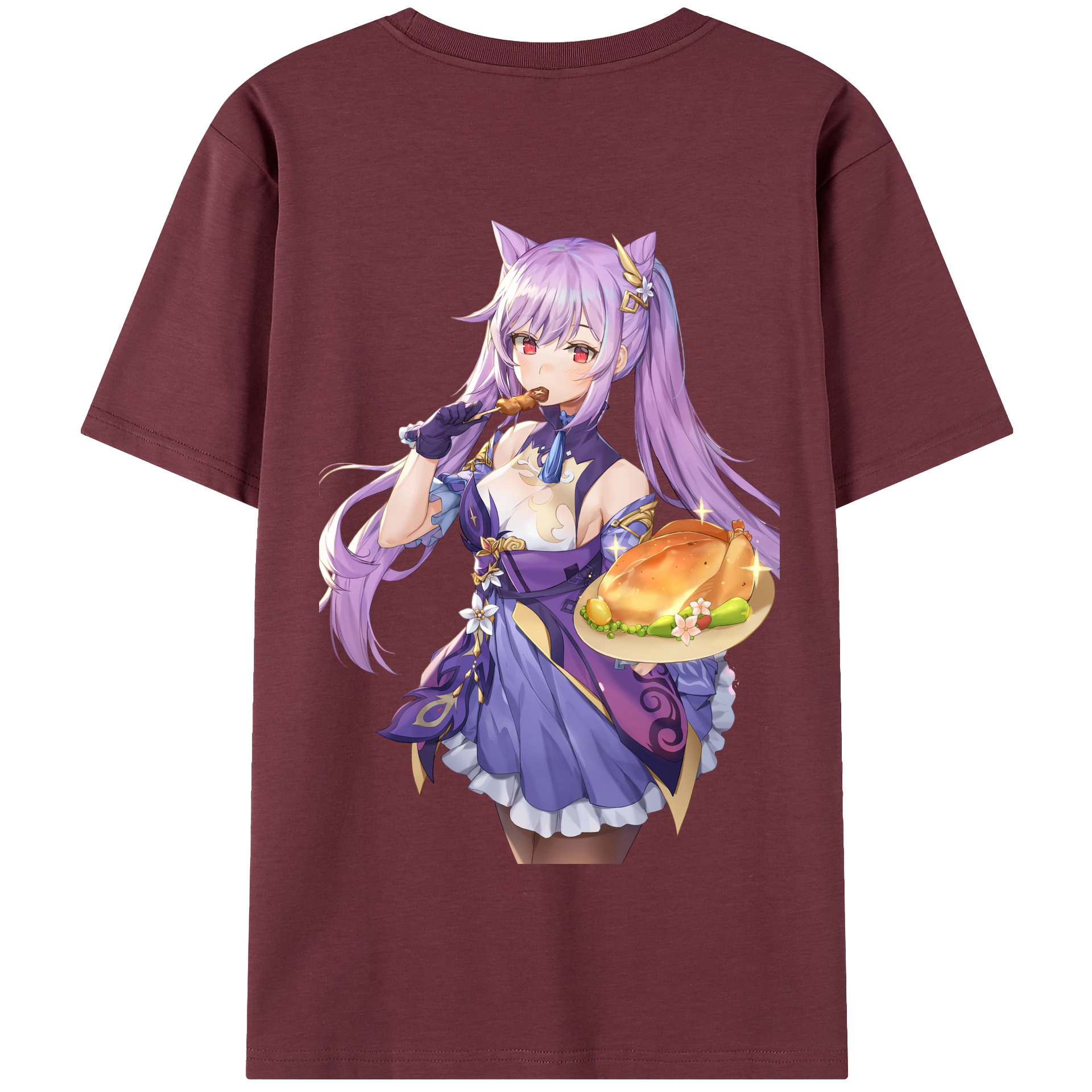 げんし神 刻晴 こくせい genshin Kokusei 綿100％半袖Tシャツ（背面プリント）